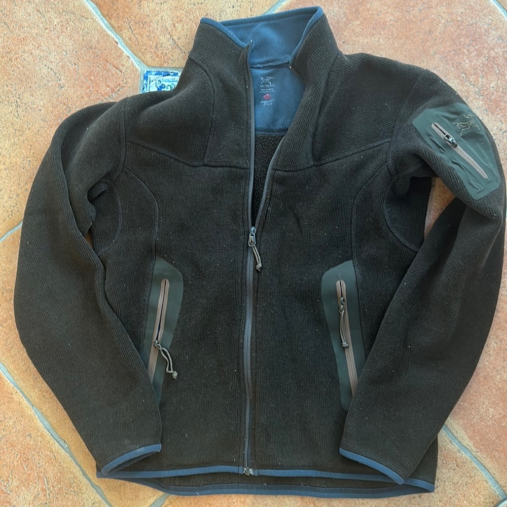 Arcteryx Womens Brown Covert Cardigan Polartec Fleece Jacket, W bust 37”